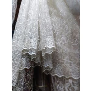 Тюль арка из сетки кремовой  кружевной 400*180*140см