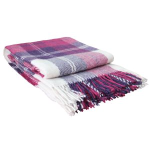 Плед сиреневый из новозеландской шерсти 100% 150-200см.