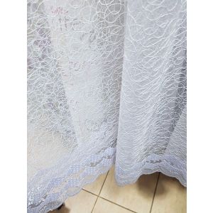 Тюль  белый, микросетка с ажурной вышивкой паутинка  Турция